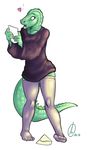  &lt;3 alligator clothing cute female gravewalker legwear letter reptile scalie solo stockings sweater 