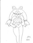  2015 anthro badger big_breasts black_and_white breasts clothed clothing dreamcastzx female hedgehog mammal monochrome mustelid solo sonic_(series) sticks_the_jungle_badger 