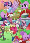  angst anthro anthrofied apple_bloom_(mlp) bbmbbf breasts cheerilee_(mlp) clothed clothing dialogue dragon english_text equestria_untamed equine feathers female friendship_is_magic hair horn legwear male mammal my_little_pony oppai_loli palcomix pegasus scootaloo_(mlp) spike_(mlp) sweetie_belle_(mlp) text twilight_sparkle_(mlp) unicorn winged_unicorn wings young 