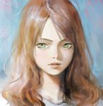  arata_yokoyama brown_hair green_eyes highres lips long_hair original portrait solo 