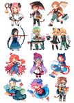  6+girls :d :q ahoge animal aquarium aquarius archery aries arrow balance_scale beaker bell bird black_hair blonde_hair blue_eyes bow_(weapon) brown_hair bunny butterfly_net cake cancer capricorn character_request chemistry claws clenched_teeth coat copyright_request crab fish food fork full_body gemini getiao glasses green_eyes green_hair hand_net hat horns japanese_clothes jingle_bell jpeg_artifacts kimono leo libra long_hair long_sleeves lossy-lossless magic multiple_boys multiple_girls muneate open_mouth outstretched_arms pink_eyes pink_hair pisces plate purple_eyes purple_hair red_eyes sagittarius scarf scorpio short_hair simple_background skirt smile standing tail taurus teeth test_tube tongue tongue_out top_hat umbrella very_long_hair virgo walking_stick water weapon weighing_scale weight white_background winter_clothes winter_coat zodiac 