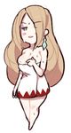  1girl blush bravely_default:_flying_fairy breasts brown_hair cleavage holly_white holly_whyte inkerton-kun simple_background solo sweat towel 