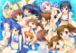  :d ahoge akizuki_ritsuko amami_haruka antenna_hair bikini black_eyes black_hair blonde_hair blue_eyes blue_hair blush breasts brown_eyes brown_hair cleavage closed_eyes fang flat_chest futami_ami futami_mami ganaha_hibiki glasses green_eyes hagiwara_yukiho hair_ornament hair_ribbon hairband hoshii_miki idolmaster idolmaster_(classic) kikuchi_makoto kisaragi_chihaya long_hair minase_iori miura_azusa multiple_girls navel one_eye_closed open_mouth orange_hair ponytail red_eyes ribbon school_swimsuit shijou_takane short_hair siblings side_ponytail silver_hair smile suimya swimsuit takatsuki_yayoi twins twintails 