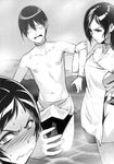  bath blush kajou_ayame monochrome okuma_tanukichi shimoneta_to_iu_gainen_ga_sonzai_shinai_taikutsu_na_sekai tagme towel 