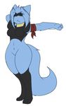  2015 blue_fur blue_hair breasts canine female fur hair mammal may may_(riolu) nintendo nude pok&eacute;mon riolu solo thick_thighs unknown video_games wide_hips 