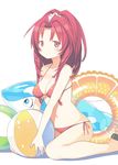  akagi_towa ball beachball bikini dolphin go!_princess_precure inflatable_toy innertube long_hair precure red_eyes solo swimsuit yuguru 