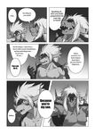  buddyfight claws comic dialogue dragon drum&#039;s_father drum_(buddyfight) duo english_text father male parent play_my_style_workshop_(artist) son text water 