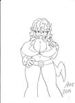  2015 anthro big_breasts breasts cleavage clothed clothing dreamcastzx echidna female huge_breasts lien-da looking_at_viewer mammal monotreme smile solo sonic_(series) 
