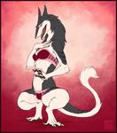  clothing female looking_at_viewer open_mouth panties sergal solo spottyjaguar tongue tongue_out underwear 