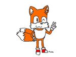  canine fox fur male mammal natethecat24_(artist) orange_fur simple_background sonic_(series) tails_(character) white_background 