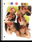  2boys big_lips blind_fold blush cum facial_hair gold_eyes long_nose multiple_boys one_piece orgasm sanji sucking sweat tongue_out usopp yaoi yellow_eyes 