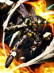  energy_gun explosion gun huckebein_mk_ii mecha no_humans solo space super_robot_wars tabaka_makoto weapon 