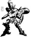  armored_core armored_core:_for_answer from_software mecha monochrome wasabikarasi white_glint 
