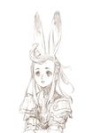  animal_ears bad_id bad_pixiv_id branch_(blackrabbits) bunny_ears final_fantasy greyscale hikari_no_4_senshi monochrome sketch solo 