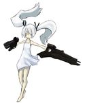  armored_core dress dual_wield dual_wielding duel_wield female from_software girl gun twintails wasabikarasi weapon white_hair 