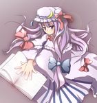  book crescent hat long_hair natsume_riu patchouli_knowledge purple_eyes purple_hair solo touhou 