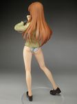  ass back bare_legs breasts brown_hair code_geass female figure gradient gradient_background large_breasts long_hair photo shirley_fenette shoes solo 