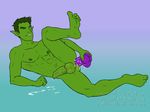  5_toes anal beast_boy cum dildo green_skin human humanoid_feet humanoid_penis mammal masturbation nude penis primate sex_toy teen_titans toes uncut 