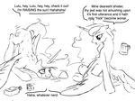  2015 alcohol beverage dialogue drunk duo english_text equine female feral food friendship_is_magic horn mammal my_little_pony princess_celestia_(mlp) princess_luna_(mlp) silfoe text winged_unicorn wings 