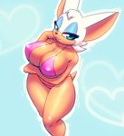  big_breasts bikini breasts cleavage clothed clothing rouge_the_bat sonic_(series) speeds swimsuit 