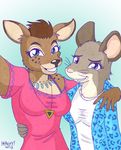  anthro bojack_horseman cervine clothed clothing deer duo female heresy_(artist) mammal mia_mckibben mouse penny_moore rodent 