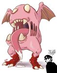  crossover devil_summoner english_text kirby kirby_(series) long_tongue monster nintendo text tongue video_games wings 