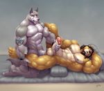  anal anthro balls braford canine feline lion male male/male mammal muscles penis wolf 