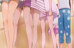  akagi_towa amanogawa_kirara bare_legs go!_princess_precure haruno_haruka haruno_momoka haruyama_kazunori head_out_of_frame kaidou_minami legs multiple_girls nanase_yui no_panties panties polka_dot precure shorts standing striped underwear 