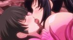  2girls animated animated_gif blush etsurako_no_tane_the_animation kiss multiple_girls nude tentacle tongue yuri 