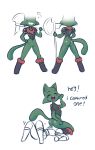  anthro armor bottomless butt cat clothed clothing facesitting feline female hi_res mammal melee_weapon nekuzx pussy sara_(nekuzx) weapon 