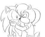 animated archie_comics chauvels chipmunk hair half-closed_eyes hedgehog kissing mammal rodent sally_acorn sonic_(series) squirrel 