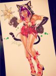  1girl dark_skin lips menat purple_hair robert_porter solo street_fighter 