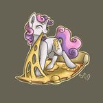  cub cute eating equine female food friendship_is_magic horn horse mammal messy my_little_pony pizza poisindoodles pony solo sweetie_belle_(mlp) unicorn young 