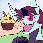 animated blitzdrachin blood cupcake cupcakes cute dragon eating female food human mammal pink_eyes sifyro_(character) smile 
