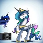  2015 animated anticularpony cute dancing equine female feral friendship_is_magic horn mammal my_little_pony princess_celestia_(mlp) princess_luna_(mlp) smile unicorn winged_unicorn wings 