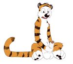  anthro balls calvin_and_hobbes digital_media_(artwork) erection feline front_view hobbes humanoid_penis looking_down male mammal masturbation open_mouth partially_retracted_foreskin penis sitting skunkjunkie solo tiger uncut 