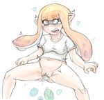  &lt;3 blush bottomless clothed clothing egg female half-dressed inkling lactating nintendo oviposition pussy solo splatoon video_games 