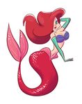  ariel brokenlynx21 cleavage clothed clothing disney female fusion gloves jessica_rabbit lips looking_at_viewer navel red_lips solo the_little_mermaid who_framed_roger_rabbit wide_hips 