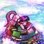  book equine female friendship_is_magic horn lumineko mammal my_little_pony nerd nesting sleeping twilight_sparkle_(mlp) winged_unicorn wings 