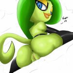  2015 alien alpha_channel anthro anus butt clitoris female pussy pussy_juice raised_tail smile solo sonic_(series) theboogie zeena 