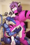  anthro breasts canine darius dragon erection female fur hair male male/female mammal nude open_mouth penis pussy selene smile tril-mizzrim 