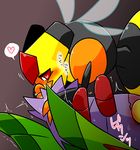  &lt;3 arthropod bee blush cum cum_in_mouth cum_inside duo dustox female insect japanese_text kageyama male male/female moth nintendo oral penetration pok&eacute;mon sex shaking sweat text vespiquen video_games wings 