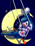  anthro areola barefoot breasts clown elpatrixf female hi_res looking_at_viewer mime_jr. moon nintendo nipples nude open_mouth pok&eacute;mon smile solo star swinging tongue video_games 