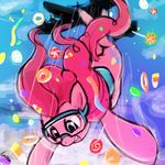  30minchallenge aircraft airplane candy candy_bomber cutie_mark equine eyewear female feral food friendship_is_magic goggles hair horse lumineko mammal my_little_pony open_mouth pink_hair pinkie_pie_(mlp) pony skydiving smile solo 