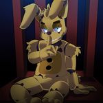  five_nights_at_freddy&#039;s five_nights_at_freddy&#039;s_4 glowing glowing_eyes lagomorph mammal plushie plushtrap_(fnaf) rabbit thehobbyhorse video_games 