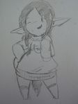  adventure_time clothing fangs female imp marceline monochrome not_furry one_eye_closed solo sweater vampire vono wide_hips wink 