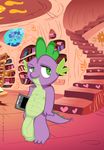  big_penis dragon friendship_is_magic huge_penis male my_little_pony penis quofalcon solo spike_(mlp) tablet 