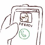  2015 animated animatronic canine cellphone comic five_nights_at_freddy&#039;s fox foxy_(fnaf) gud machine mammal message phone robot simple_background teeth text video_games white_background 
