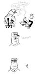  animatronic blush canine chair comic dialogue duo english_text female five_nights_at_freddy&#039;s five_nights_at_freddy&#039;s_2 fox hat human jeremy_fitzgerald machine male mammal mangle_(fnaf) monochrome phillip-banks robot text unamused video_games 