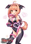  :d ahoge animal animal_around_neck arm_strap bangs bare_shoulders between_breasts blush breasts brown_eyes brown_hair buckle chaps cleavage_cutout collar contrapposto covered_navel dog_collar dog_tail elbow_gloves fang gloves groin hairband head_wings heart heart_hands large_breasts looking_at_viewer mvv open_mouth short_hair short_hair_with_long_locks sideboob sidelocks simple_background smile snake snake_bondage solo standing tail tareme tears watermark web_address white_background wrist_cuffs zhan_ji_tian_xia 